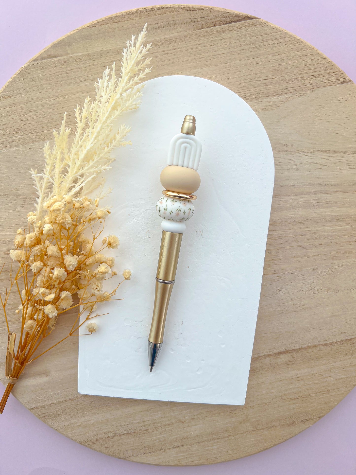 Luxe Arch White Daisy Pen