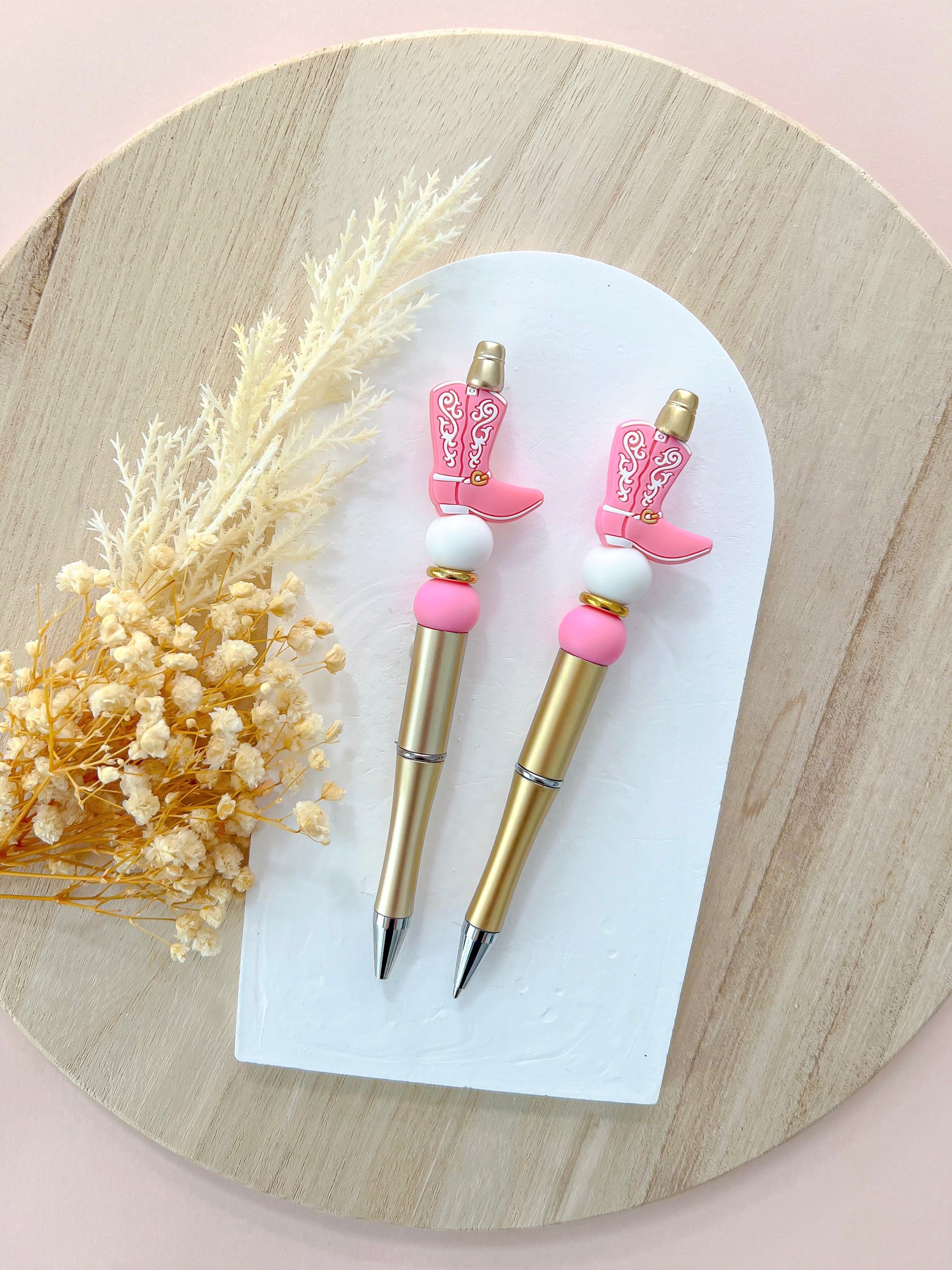 Western Boot Pink Pen