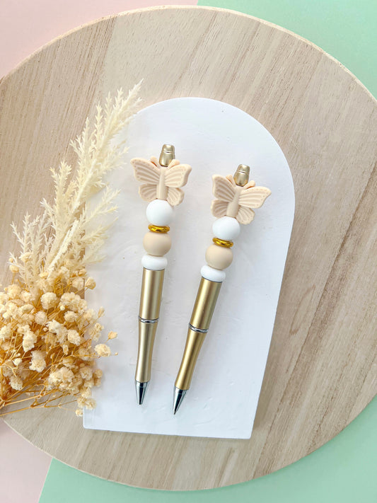 Butterfly Beige Pen