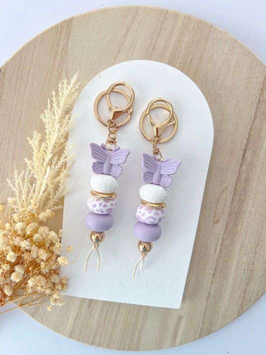 Butterfly Lilac Splash Keychain
