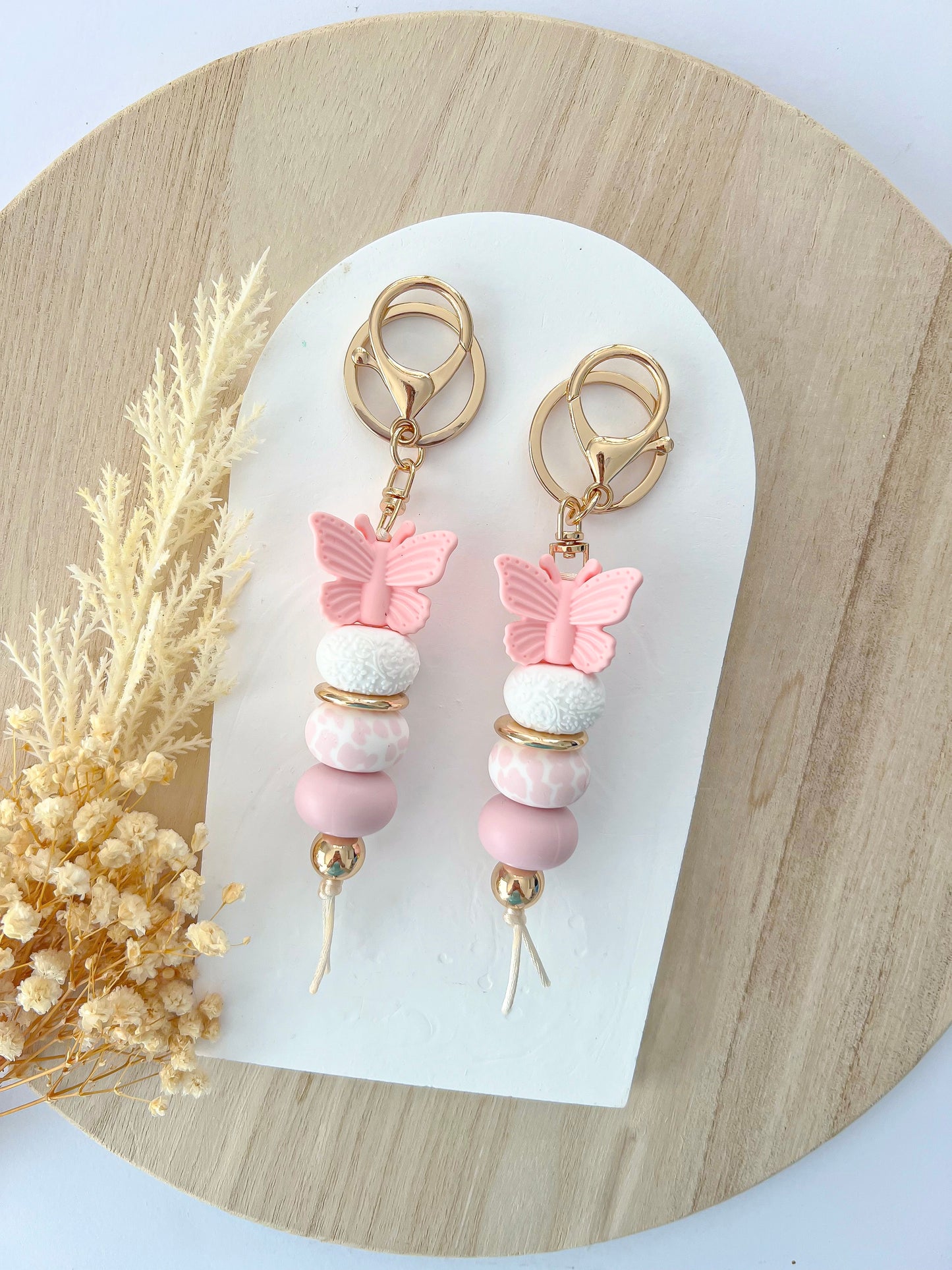 Butterfly Pink Splash Keychain