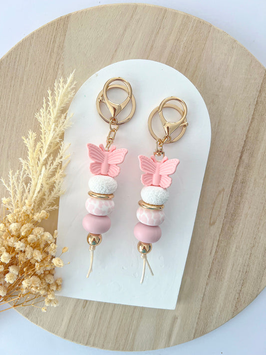 Butterfly Pink Splash Keychain