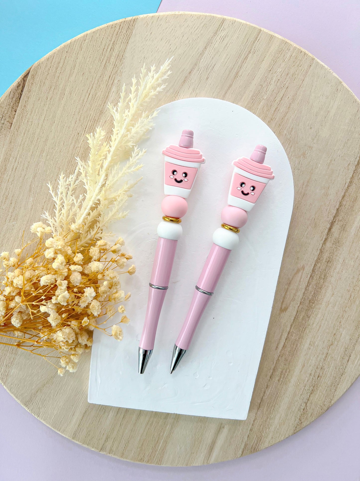 Coffee Cup Pink Pen