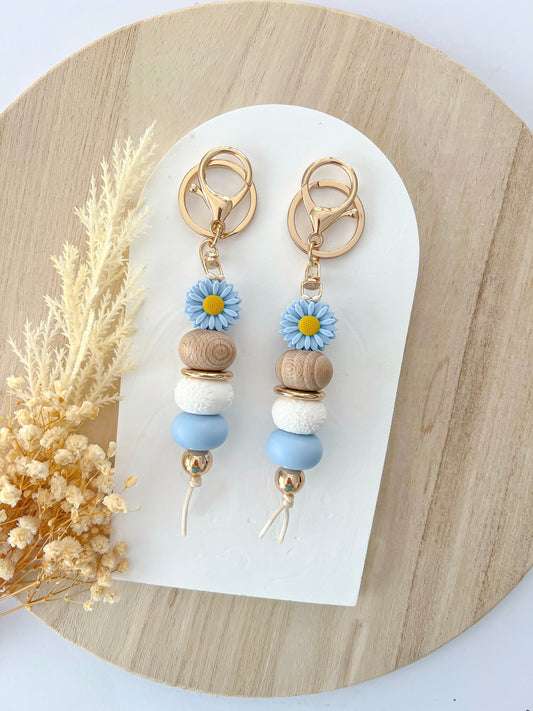 Daisy Blue Keychain