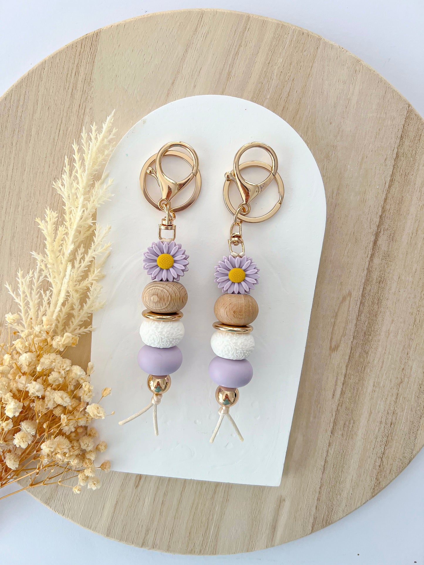 Daisy Lilac Keychain