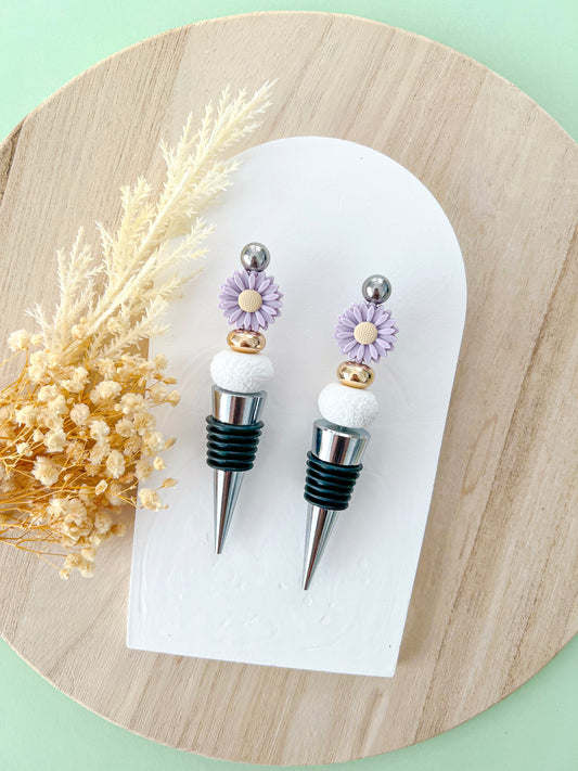 Daisy Lilac Wine Stopper