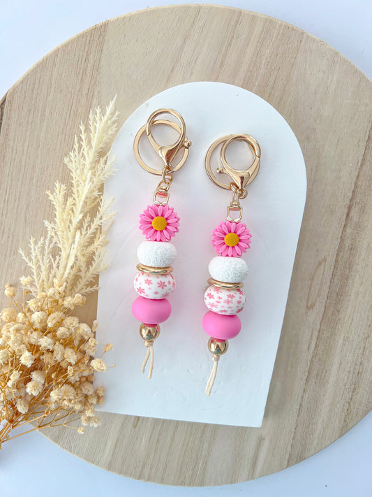 Daisy Blushing Bloom Keychain