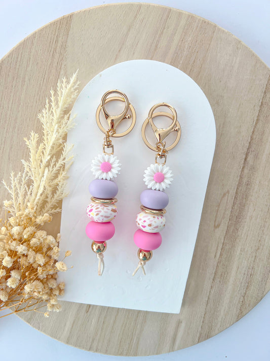 Daisy Springtime Terrazo Keychain
