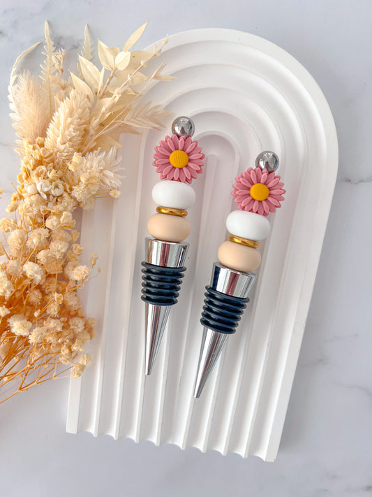 Petal Pink Daisy Wine Stopper