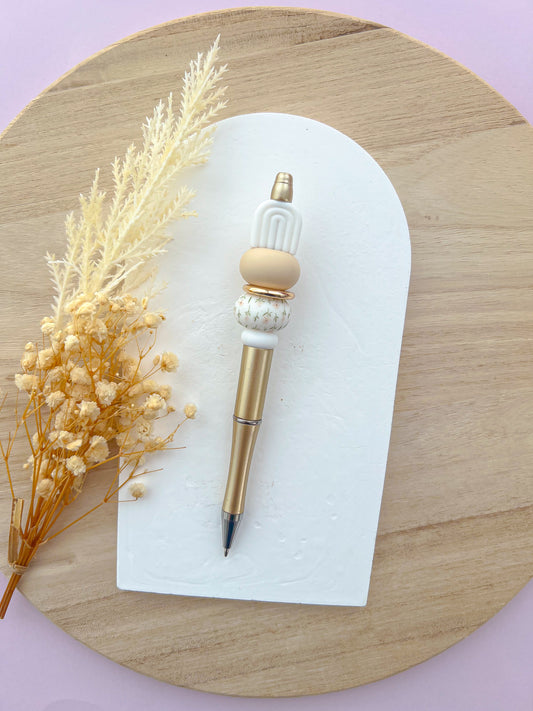 Luxe Arch White Daisy Pen