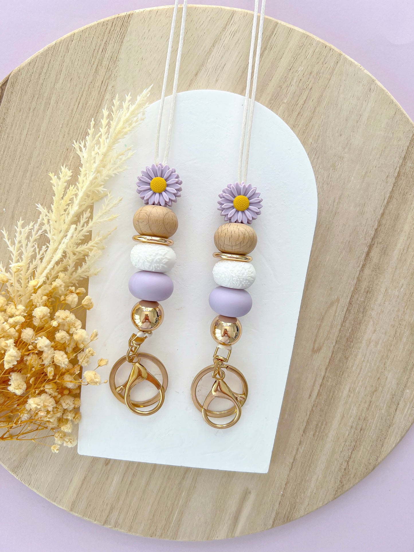 Daisy Lilac Lanyard