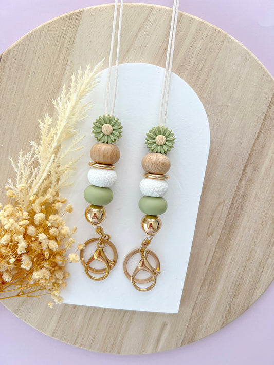 Daisy Sage Lanyard