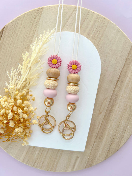 Daisy Petal Pink Lanyard
