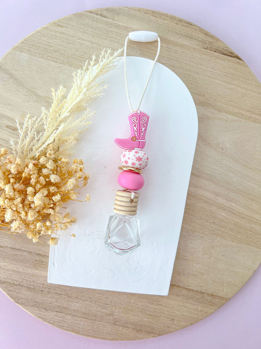 Western Boot Pink Glass Diffuser