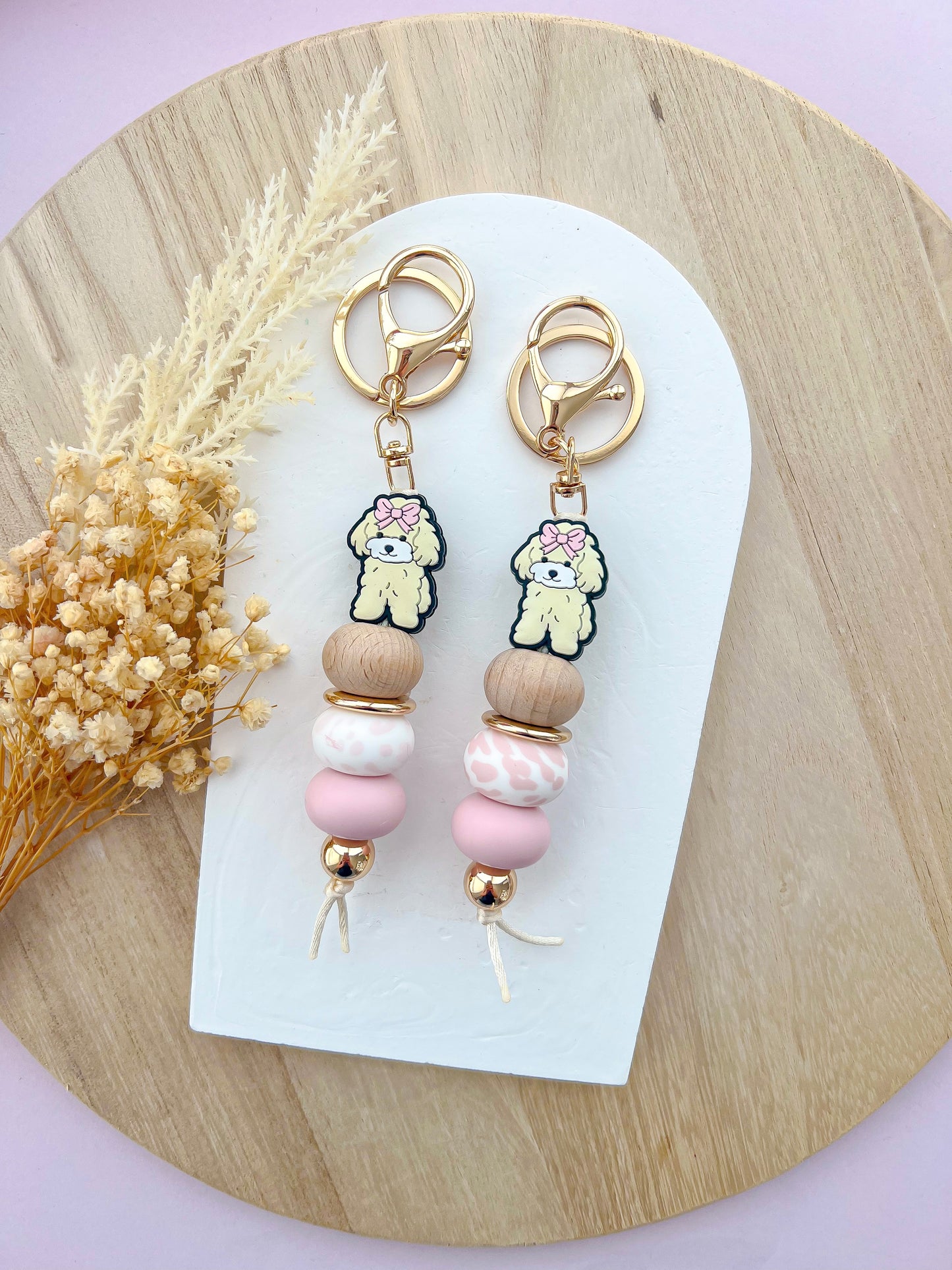 Dog (Poppy the Poodle) Keychain