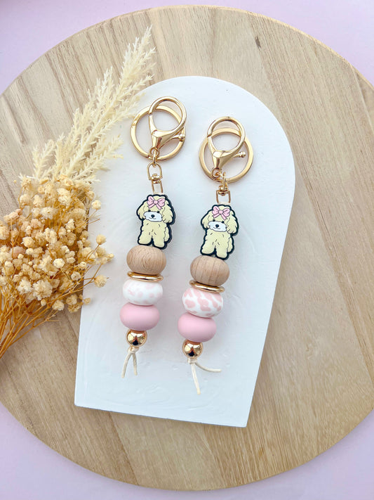 Dog (Poppy the Poodle) Keychain
