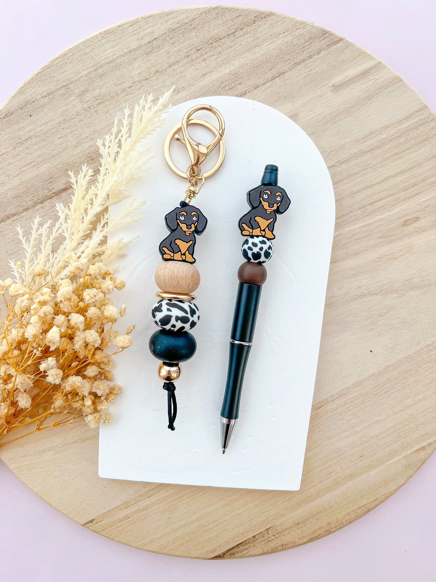 Dog (Dash the Dachshund) Keychain and Pen Set