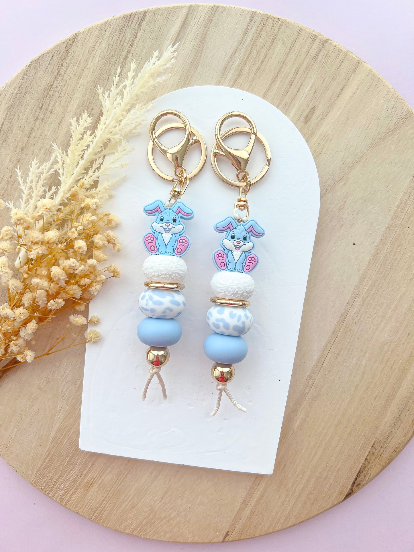 Blue Bunny Keychain