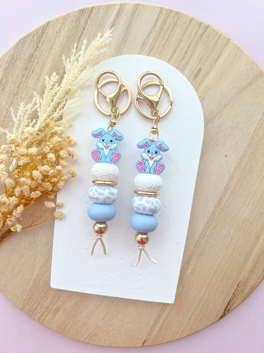 Blue Bunny Keychain