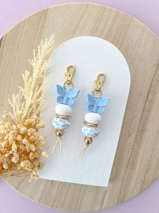 Mini Butterfly Blue Keychain