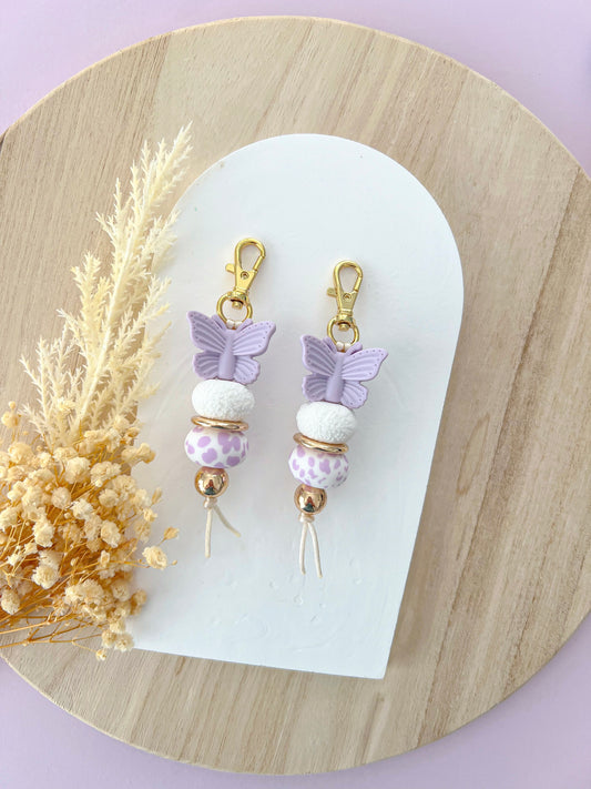 Mini Butterfly Lilac Splash Keychain
