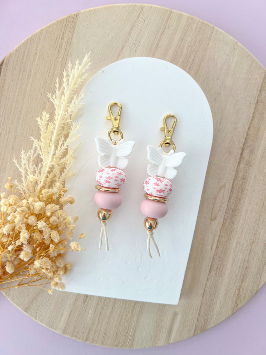 Mini Butterfly Blushing Bloom Keychain