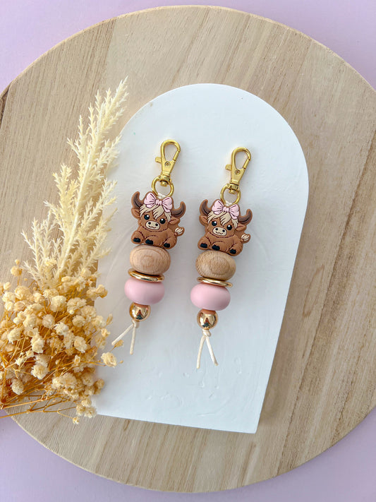 Mini Highland Cow (Millie) Keychain