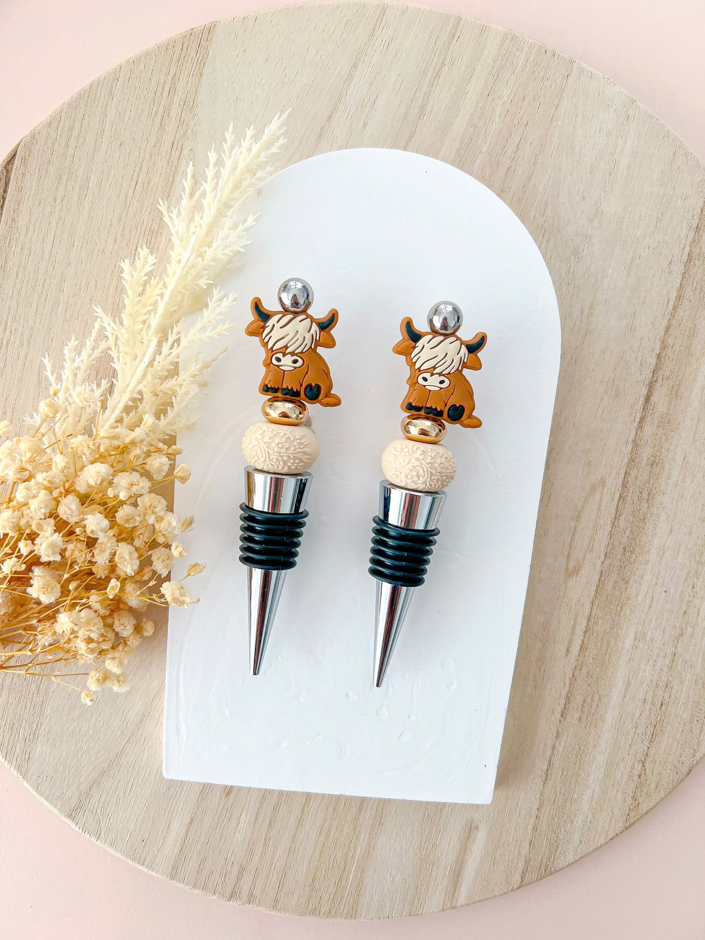 Highland Cow (Cinnamon) Wine Stopper