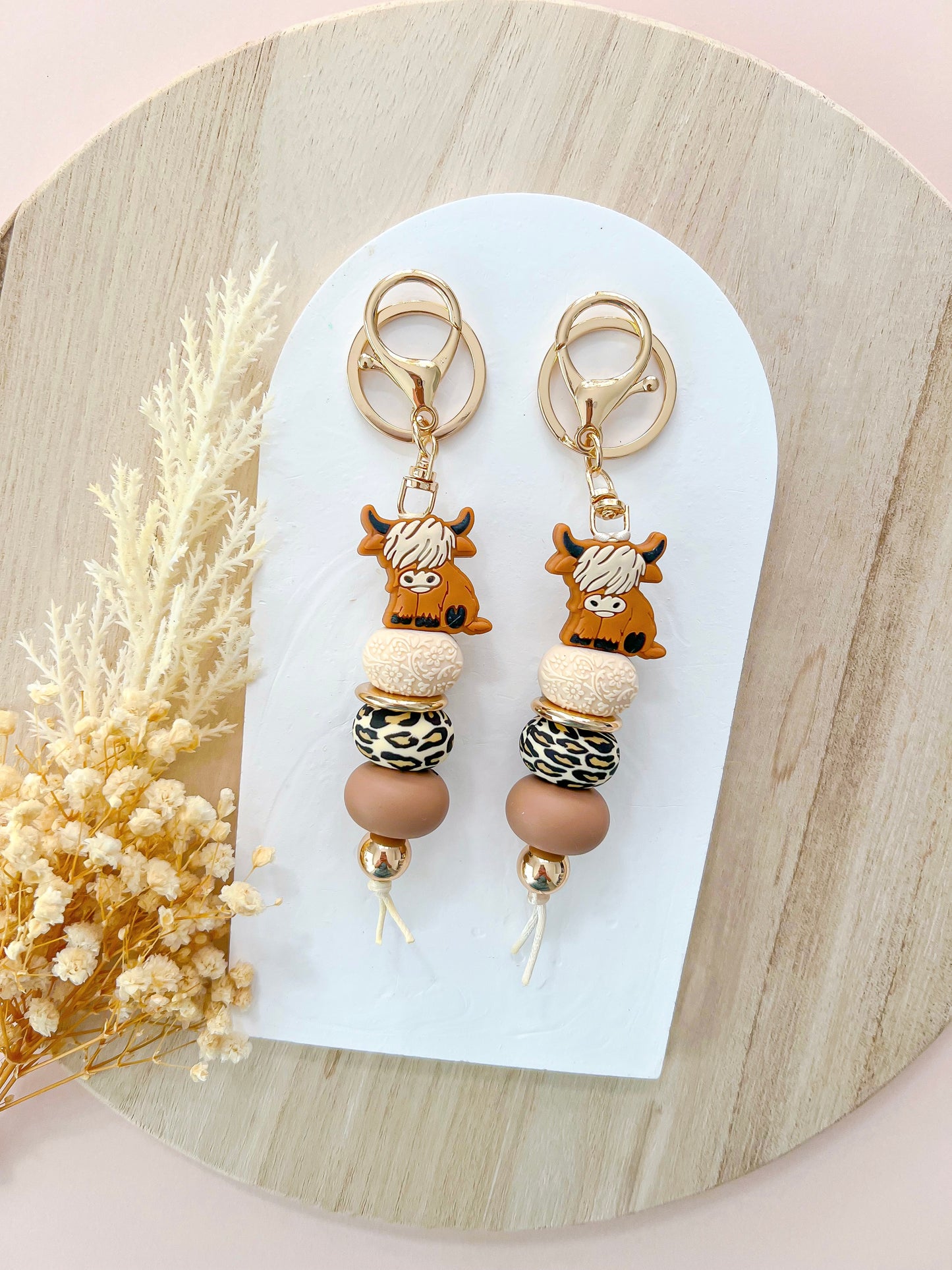 Highland Cow (Cinnamon) Keychain