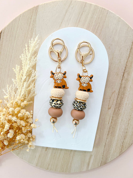 Highland Cow (Cinnamon) Keychain